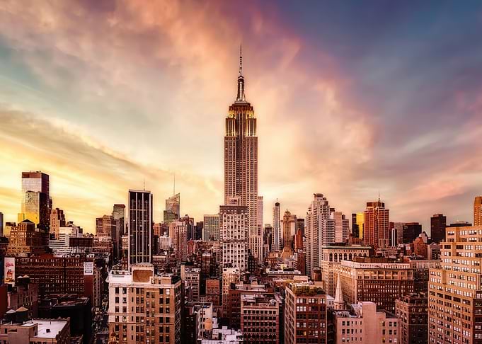 New York City Skyline at Sunset