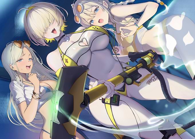 Anime Girls with Futuristic Weapon