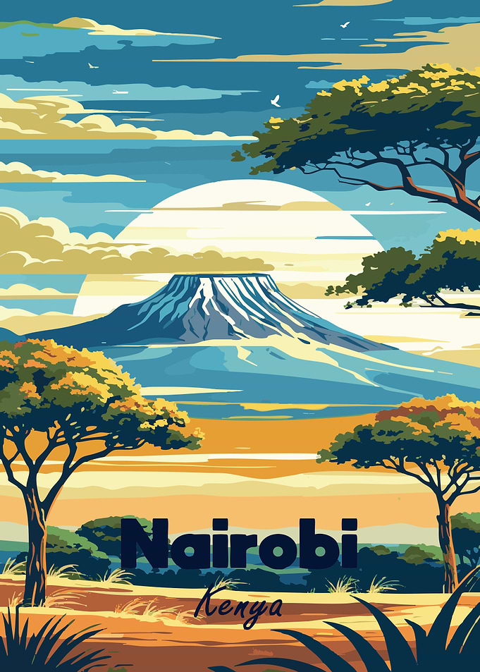 Nairobi Kenya Travel Poster
