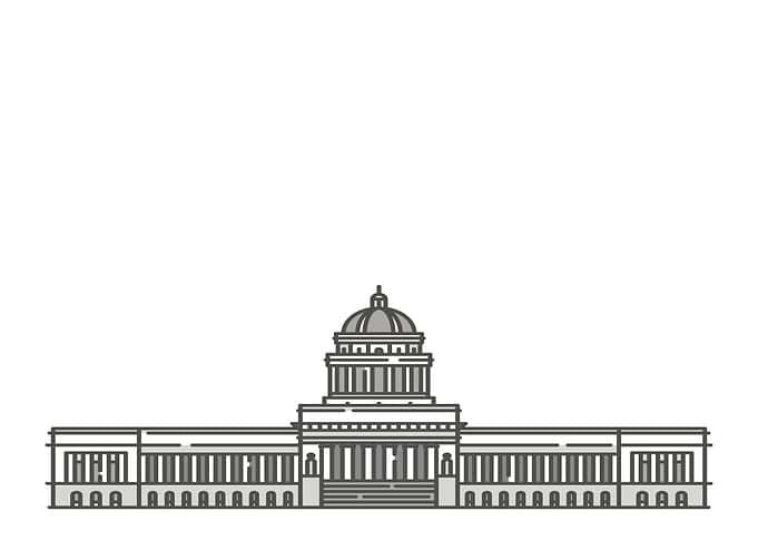 Minimalist Capitol Building Illustration