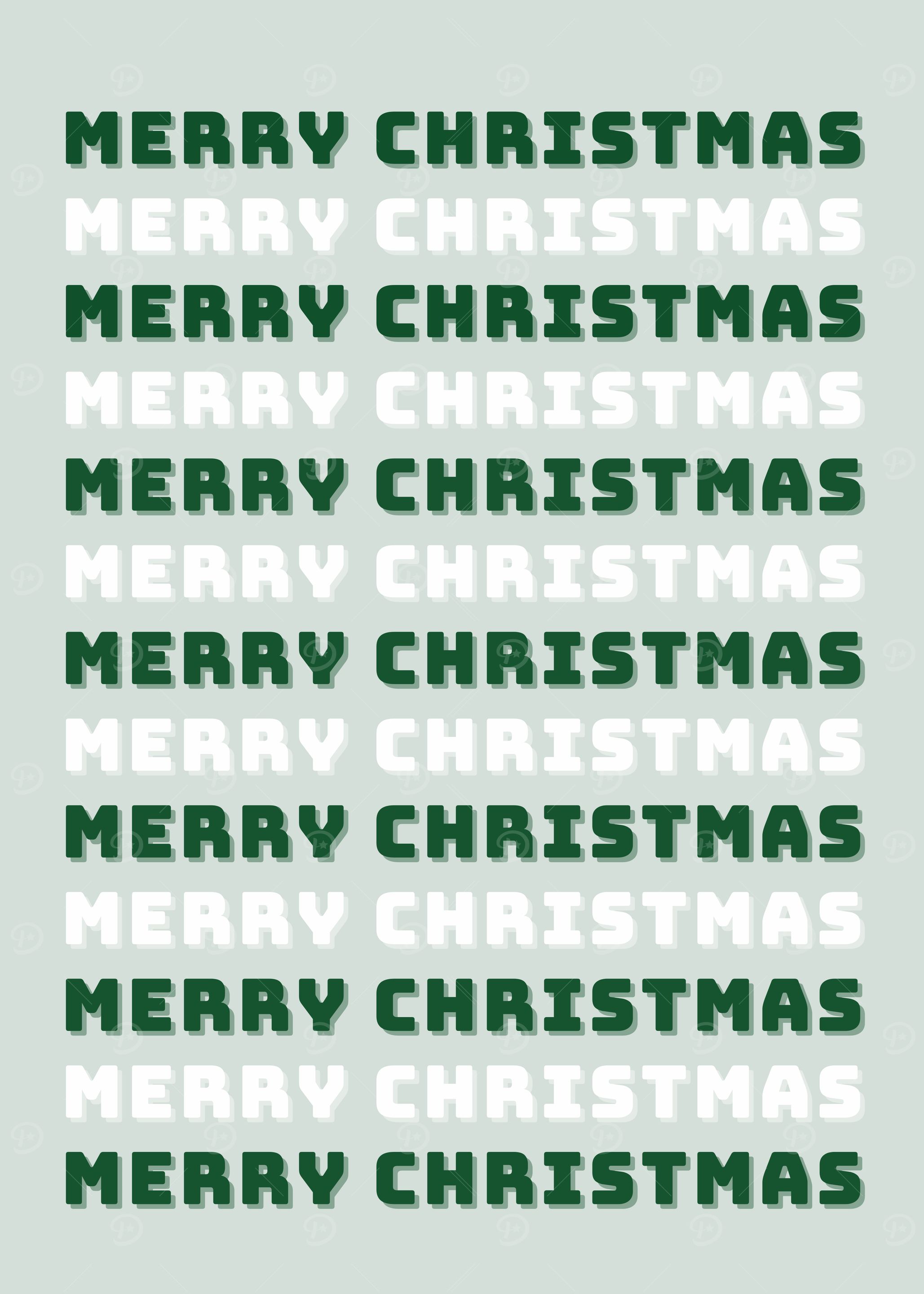 Merry Christmas Holiday Season Retro Art