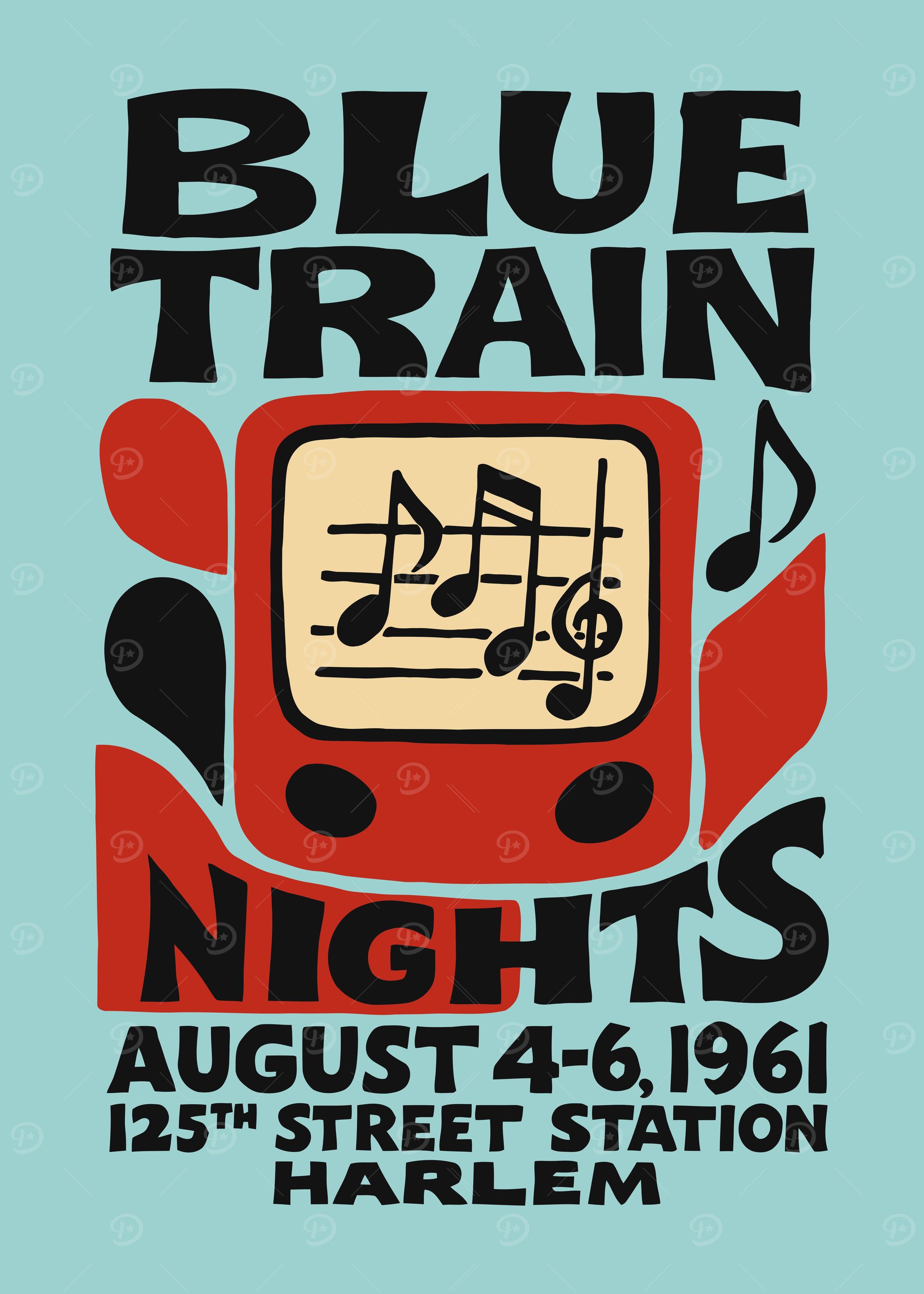 Blue Train Nights Poster