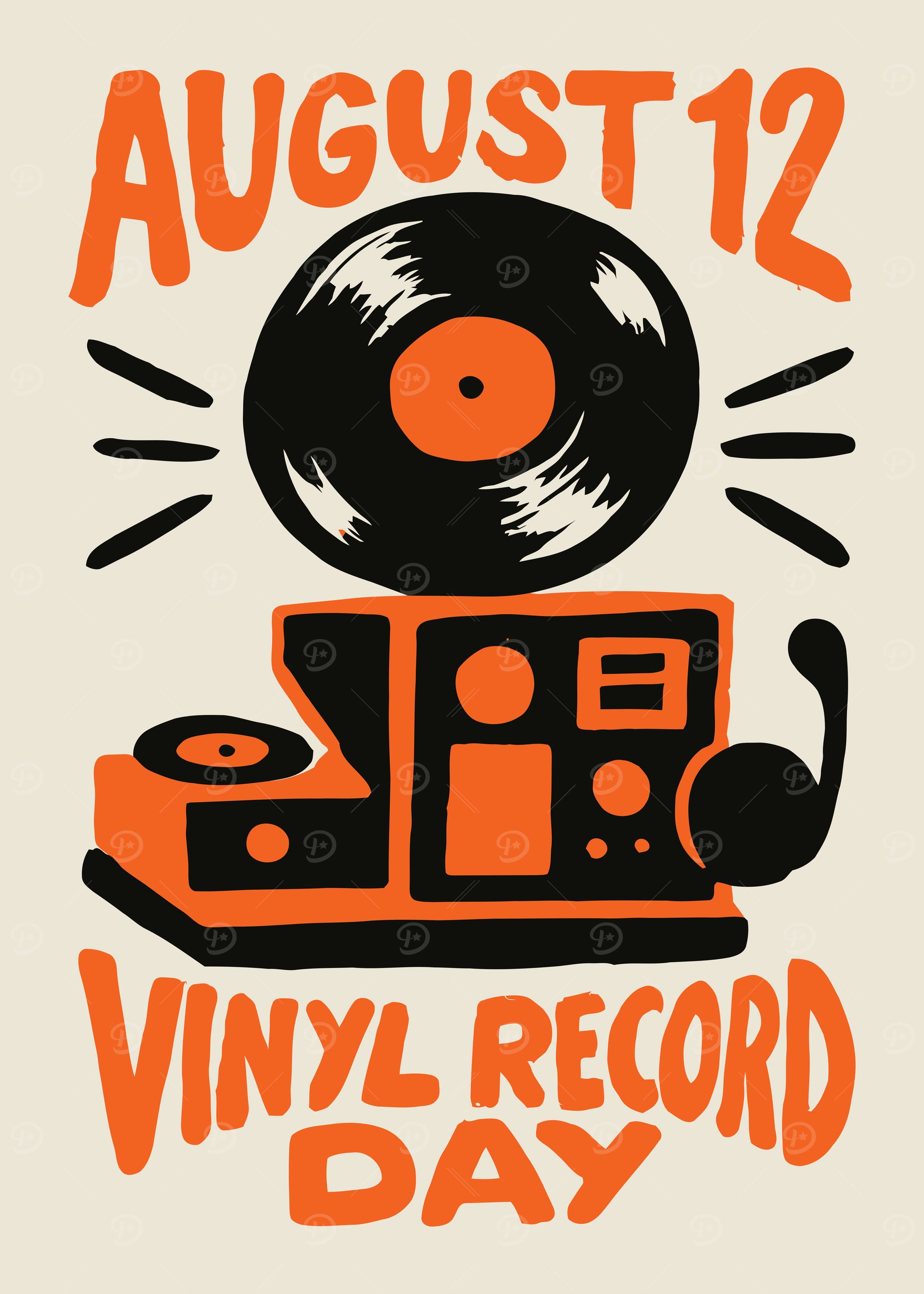 Vinyl Record Day August 12 Poster