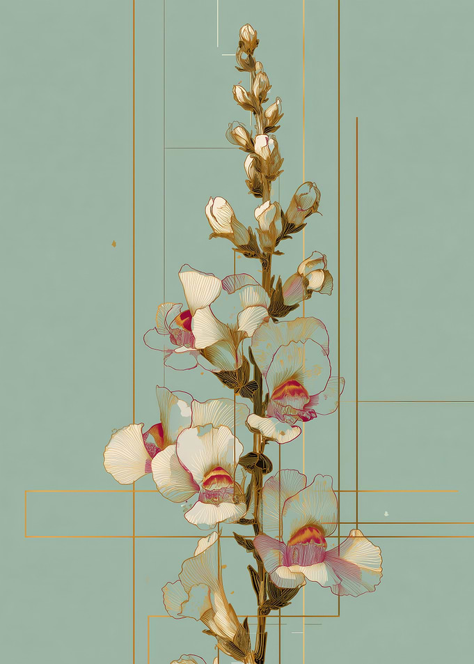 Snapdragon in Sage and Gold