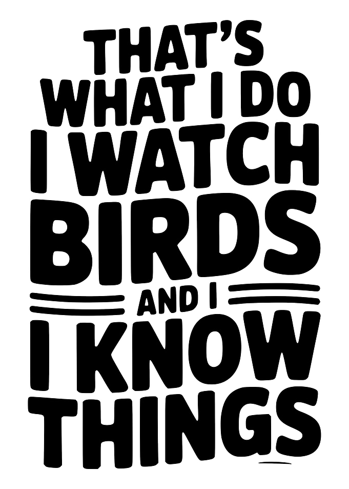 I Watch Birds and Know Things