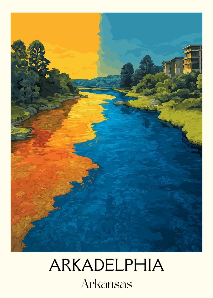 Arkadelphia, Arkansas Riverscape Art Print