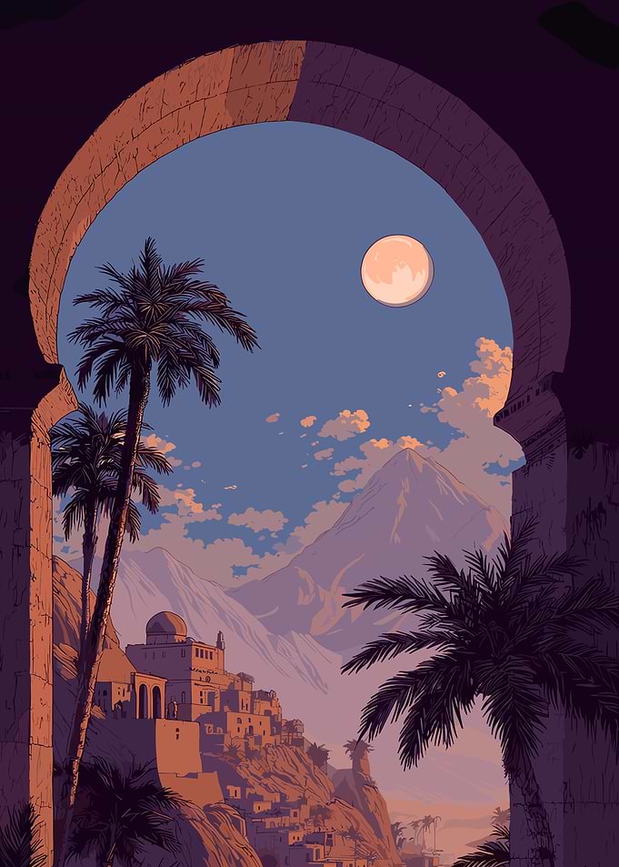 Desert Oasis Landscape