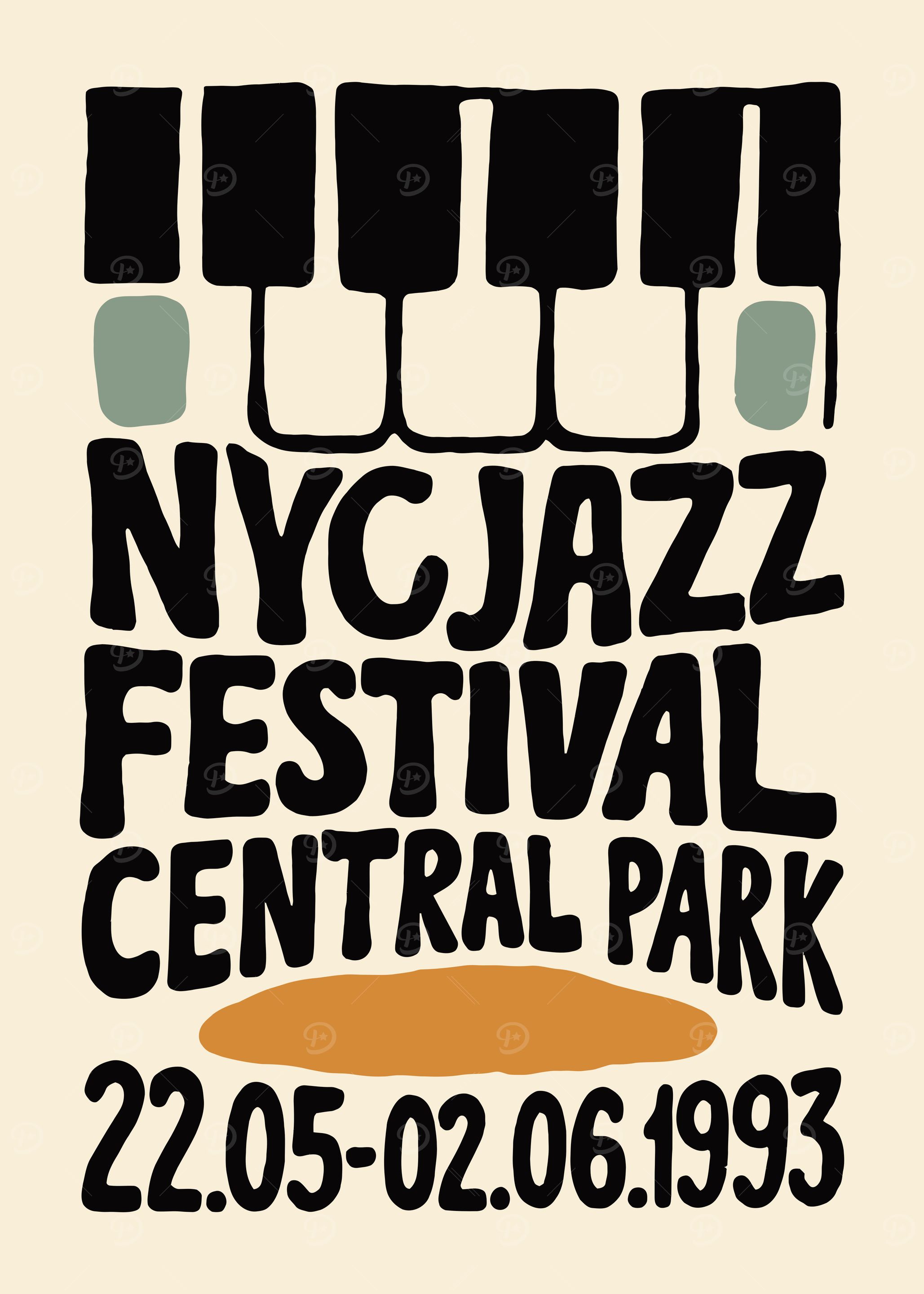 NYC Jazz Festival Central Park Poster