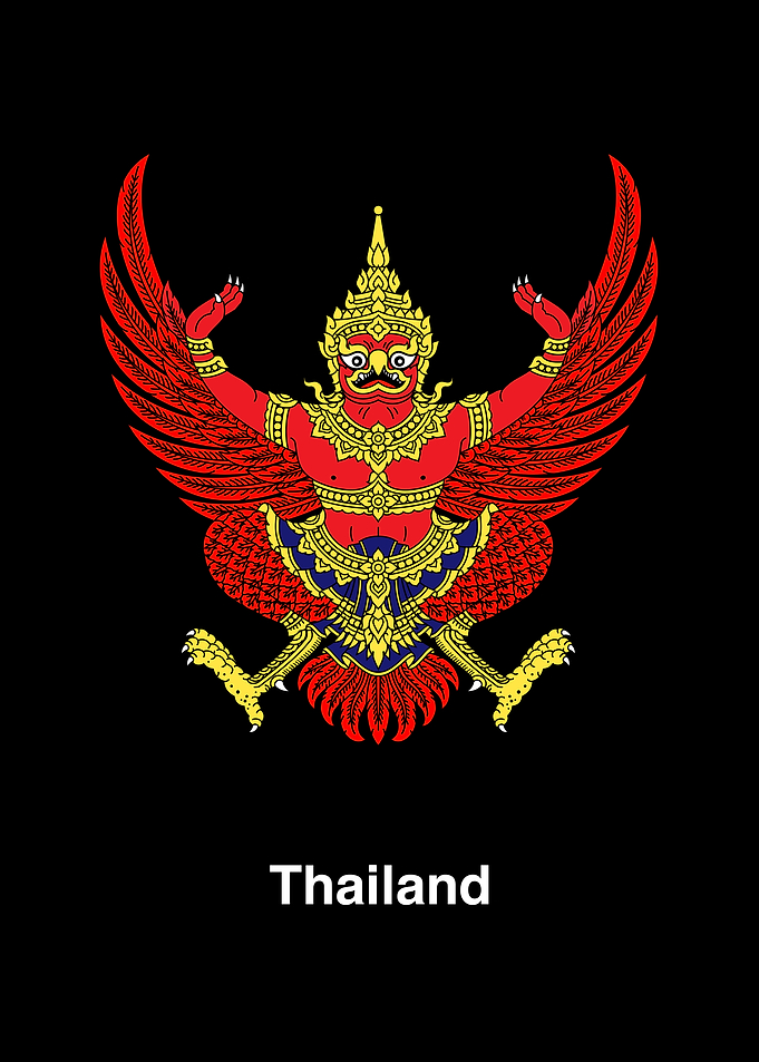 Thailand National Emblem Garuda Illustration