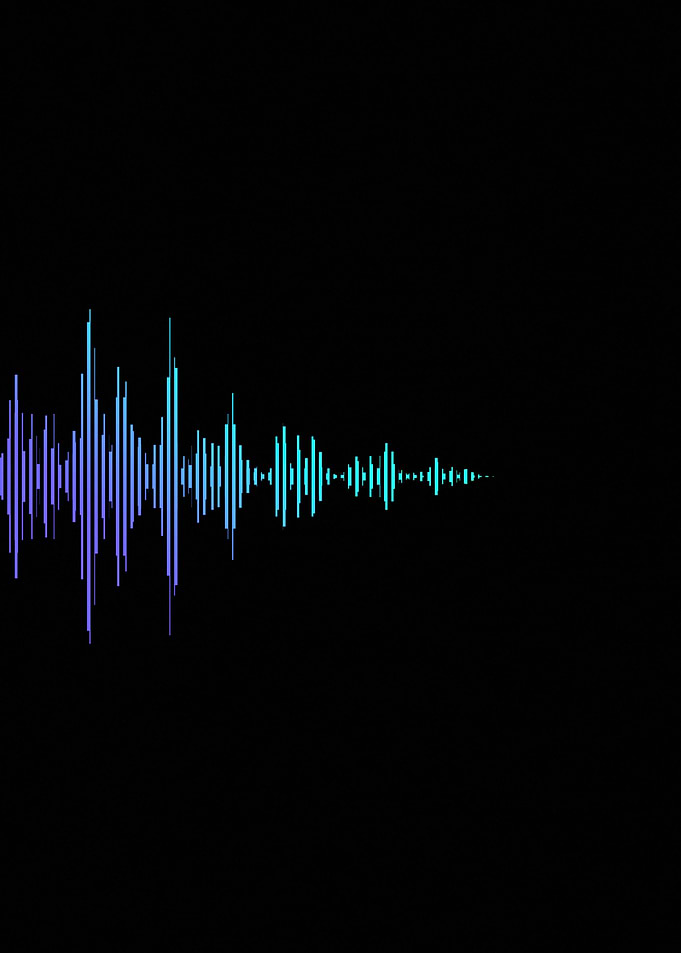 Audio Waveform on Black Background