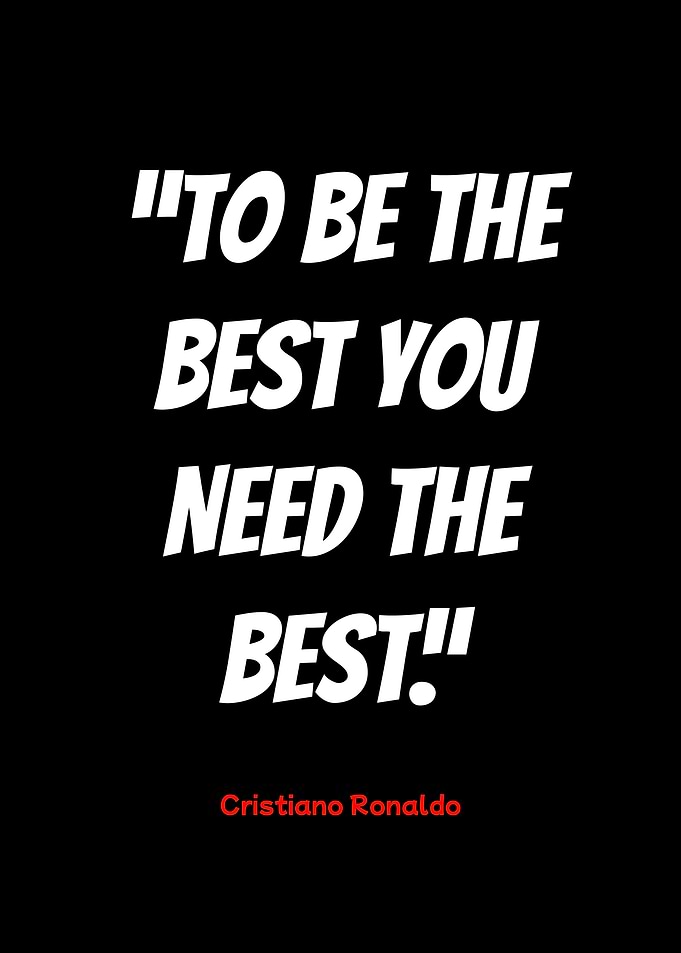 cristiano ronaldo inspirational quote poster