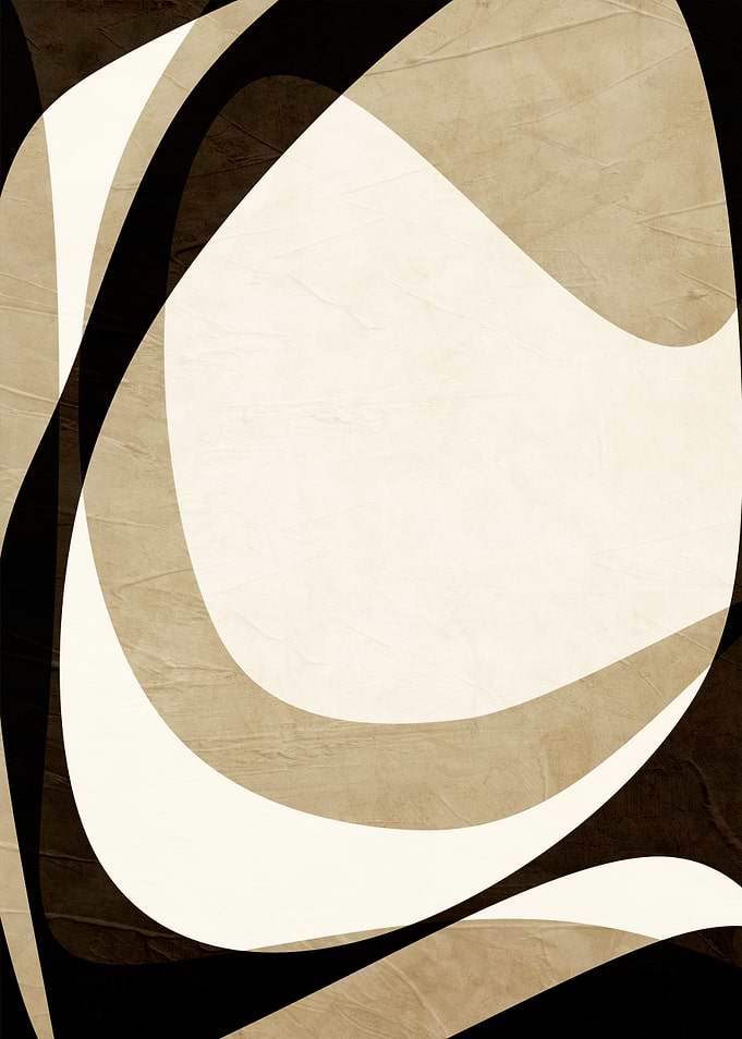 Abstract Beige and Black Wavy Design
