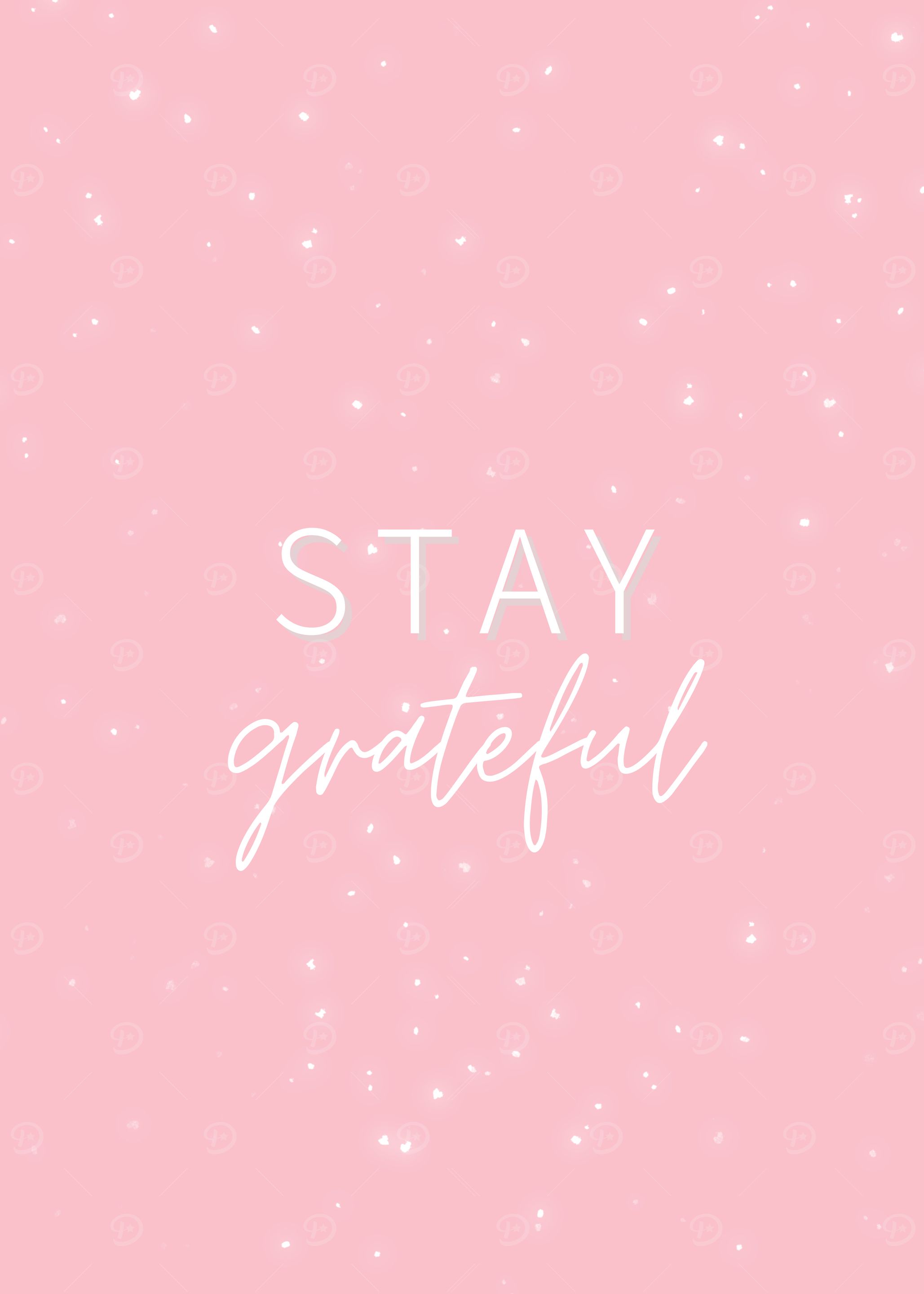 Stay Grateful Pink Sparkle