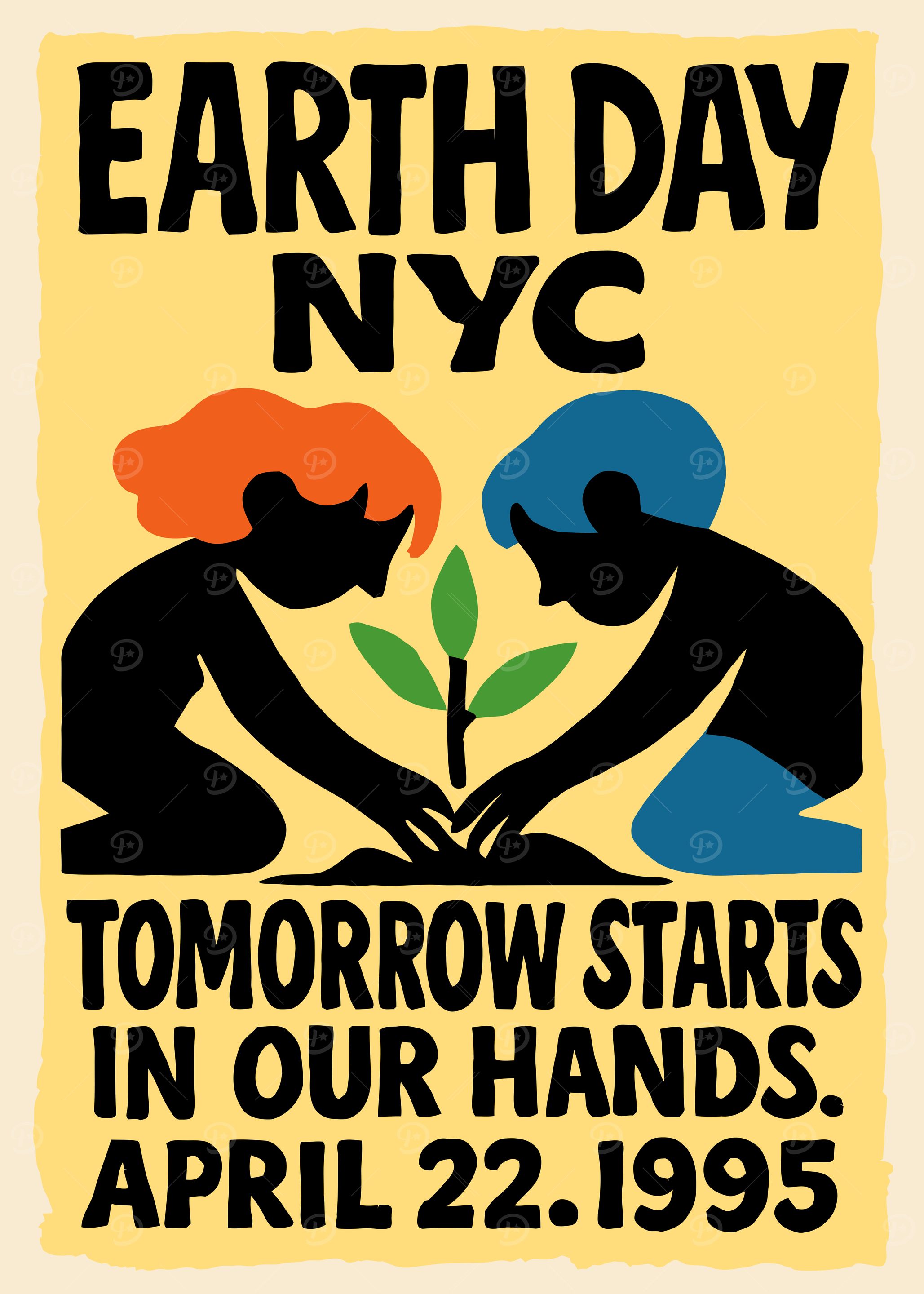 Earth Day NYC 1995 Poster
