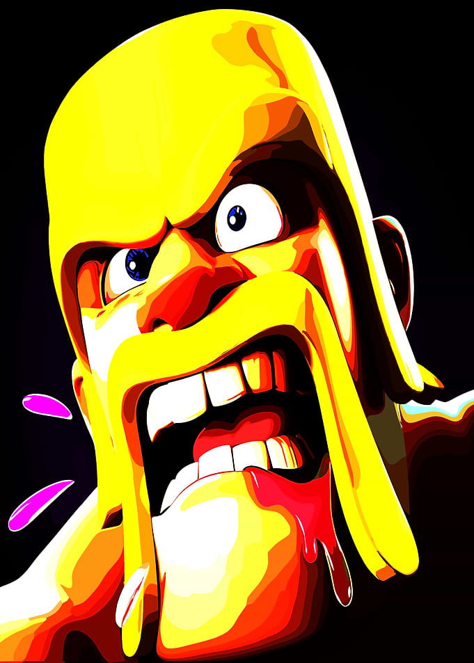 Clash of Clans Barbarian Portrait