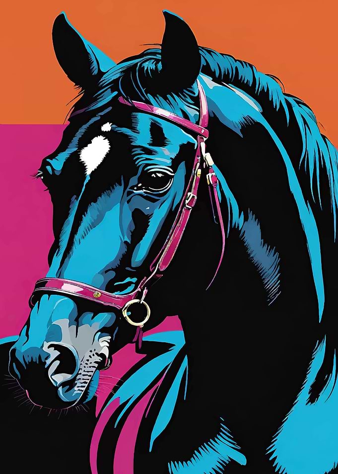 Pop Art Horse Portrait
