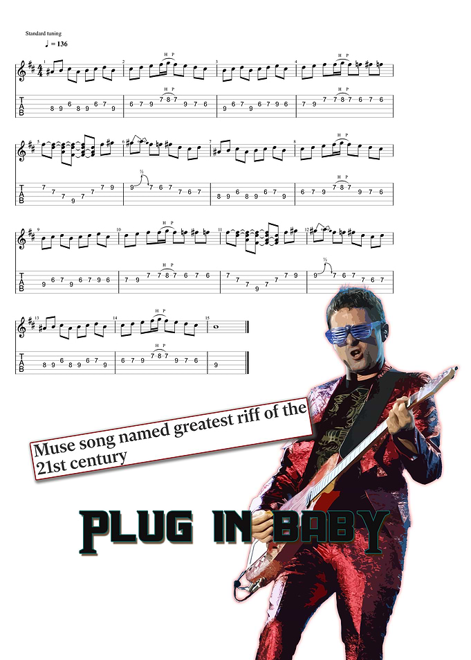 Plug In Baby Guitar Tablature