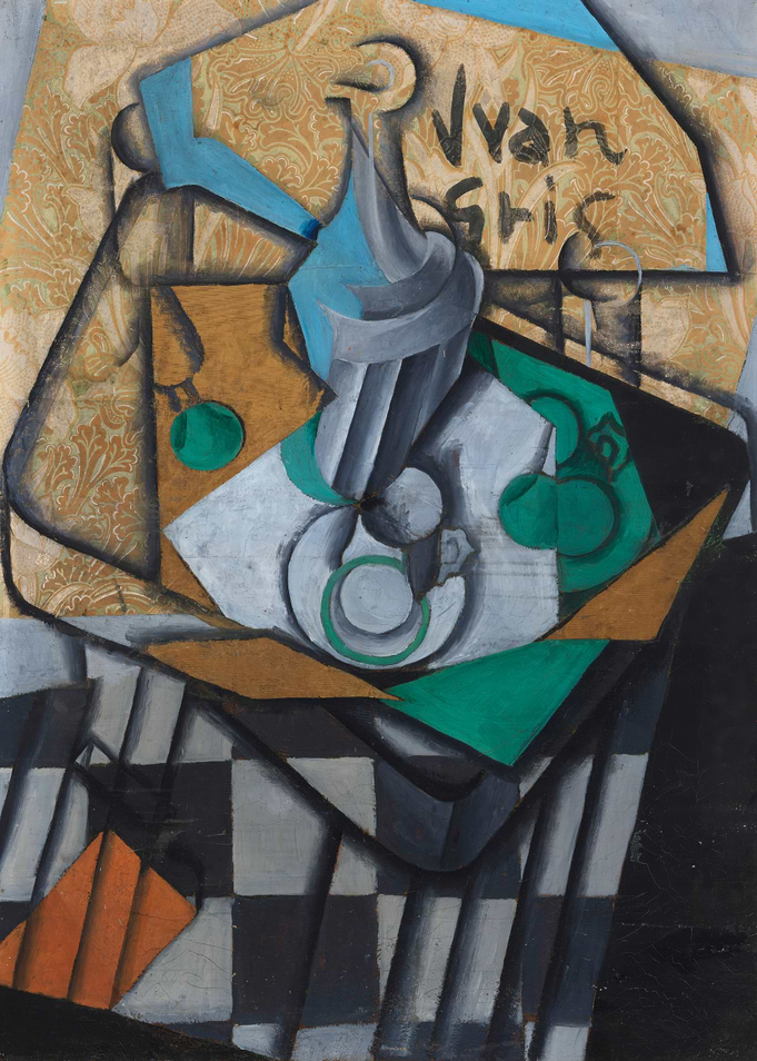 Still Life with Checked Tablecloth Painting, juan gris art