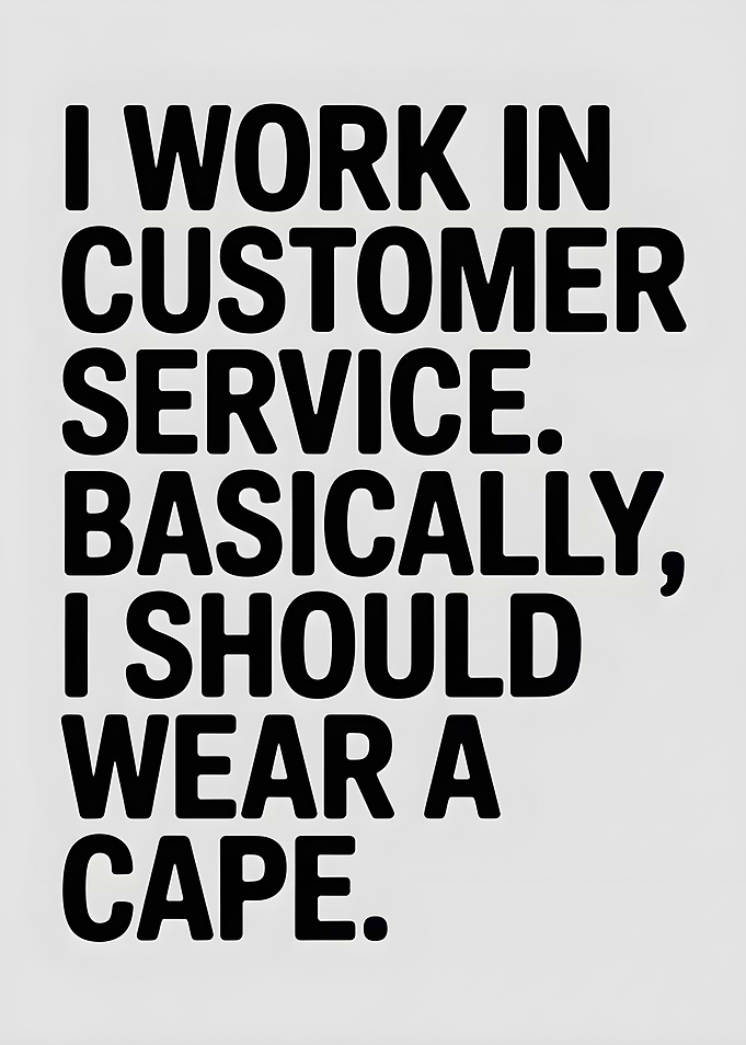 Customer Service Cape Text Art