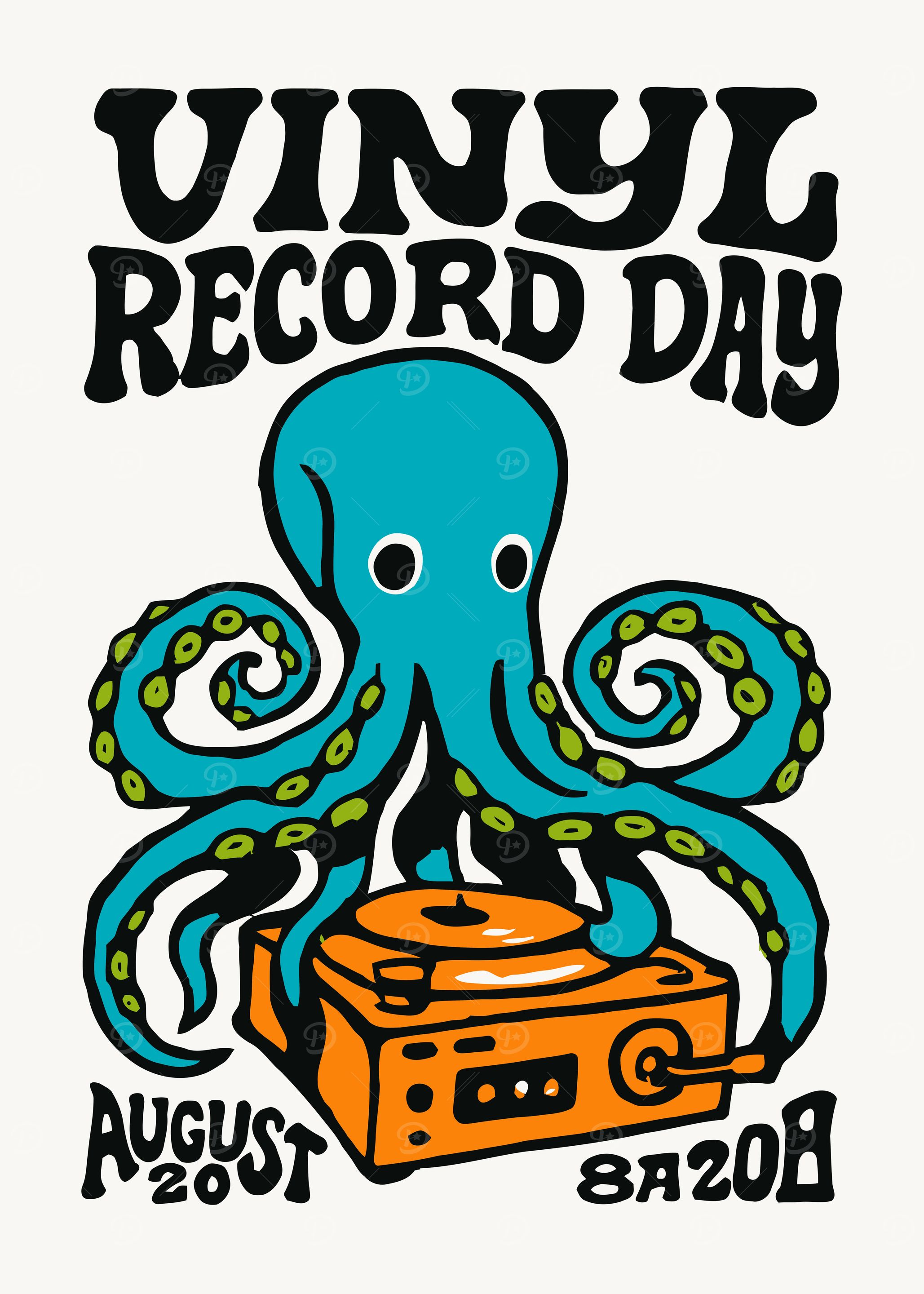 Vinyl Record Day Octopus Poster