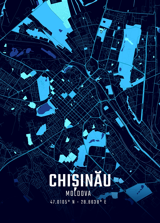 Chisinau Midnight City Map