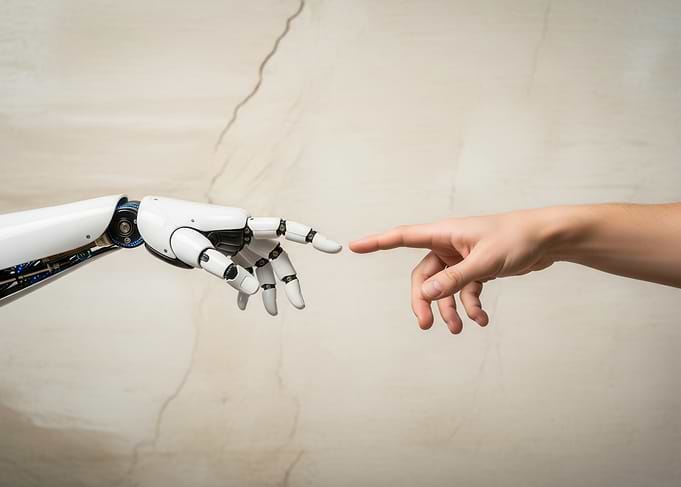Robot and Human Hand Touching