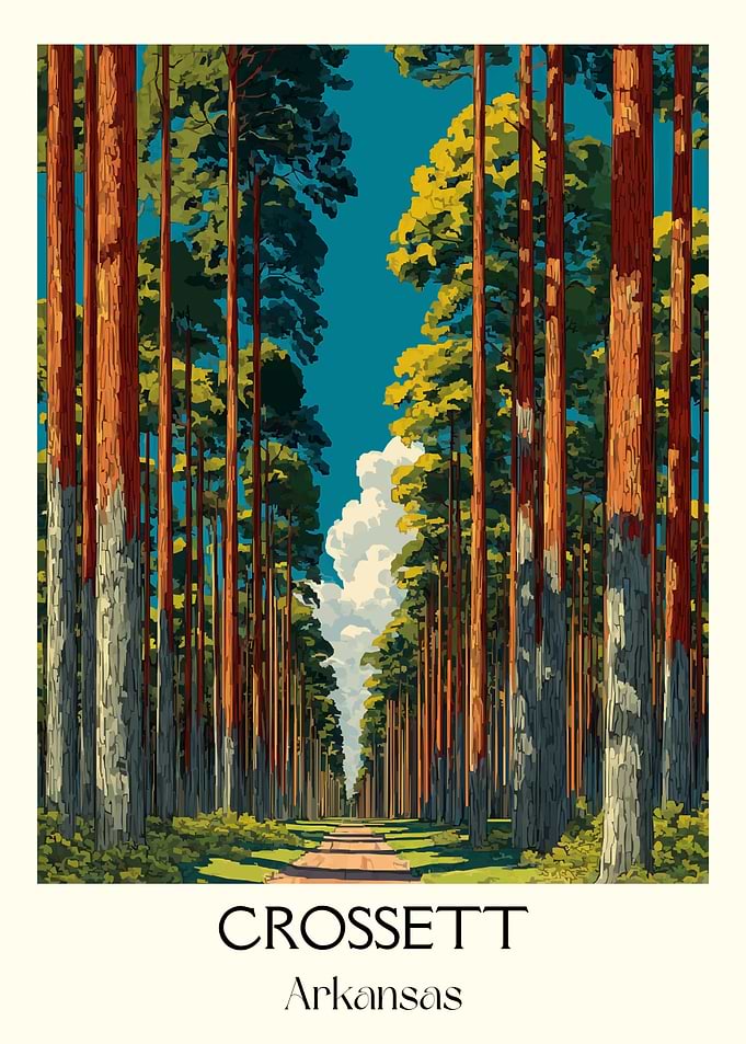 Crossett, Arkansas Forest Landscape Art