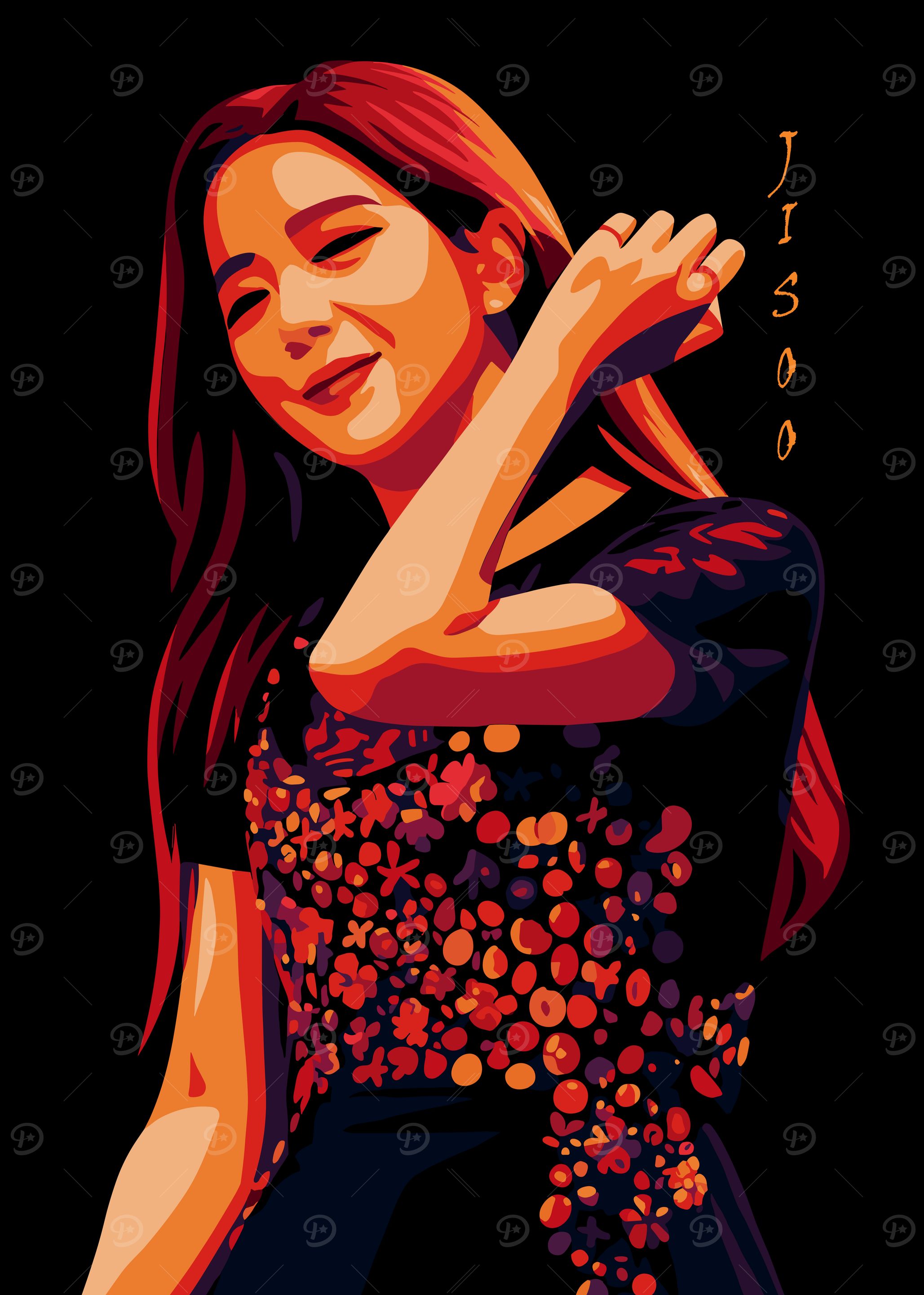 Jisoo Portrait Digital Art