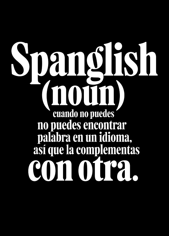 Spanglish Definition Text Art