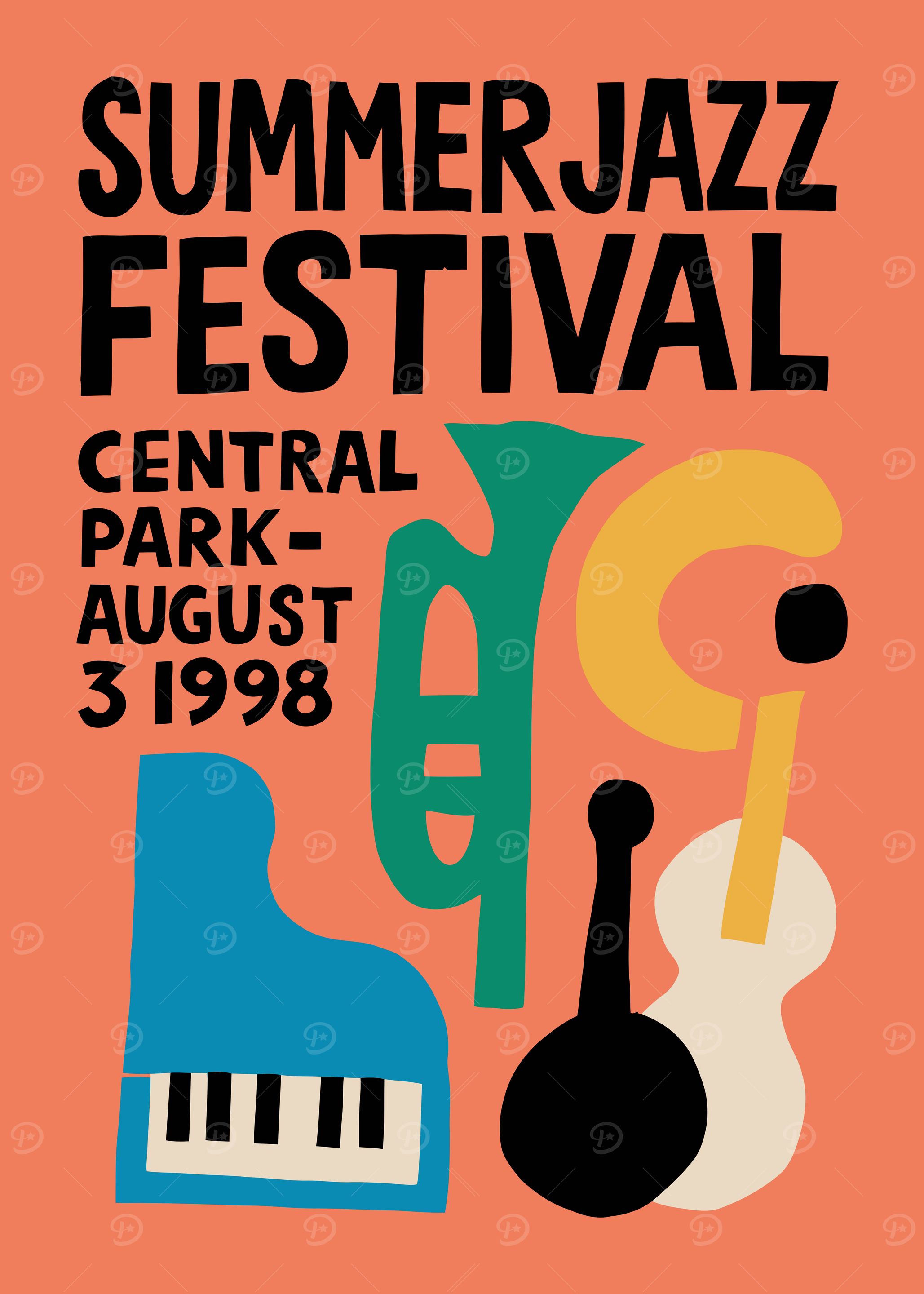 Summer Jazz Festival Poster, Central Park