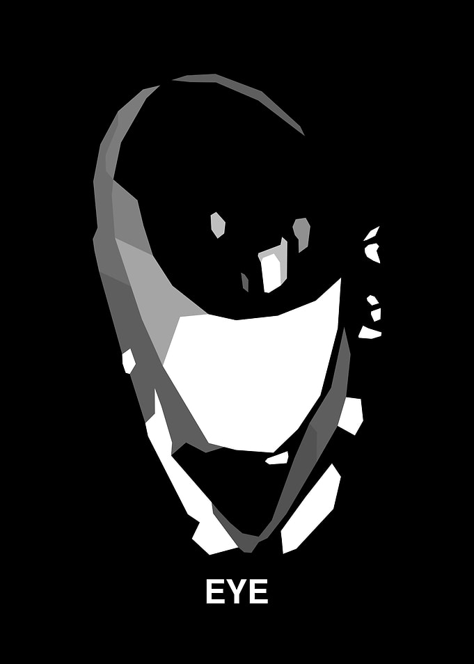 Abstract Eye Illustration in Black and White