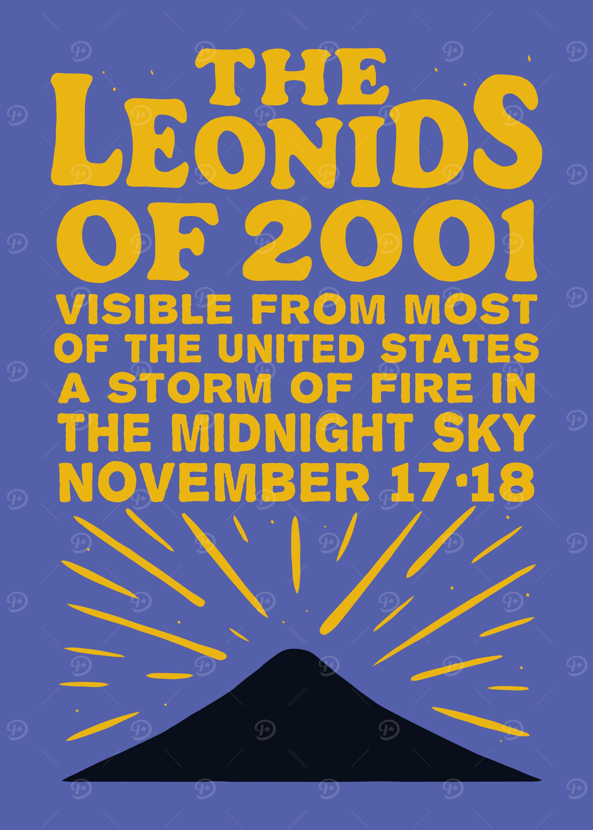 The Leonids of 2001 Poster