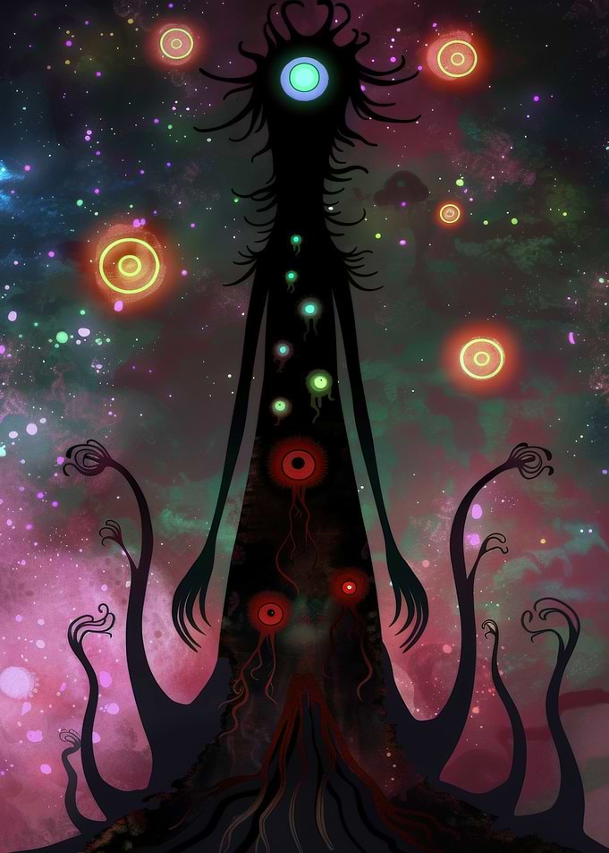 Cosmic Horror Entity with Multiple Eyes