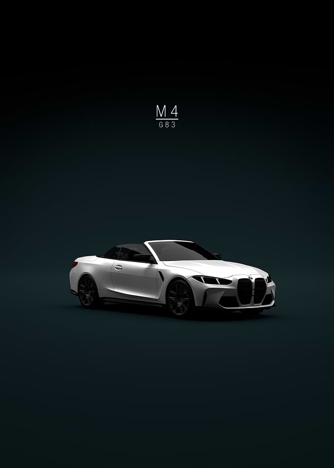 White BMW M4 G83 Convertible