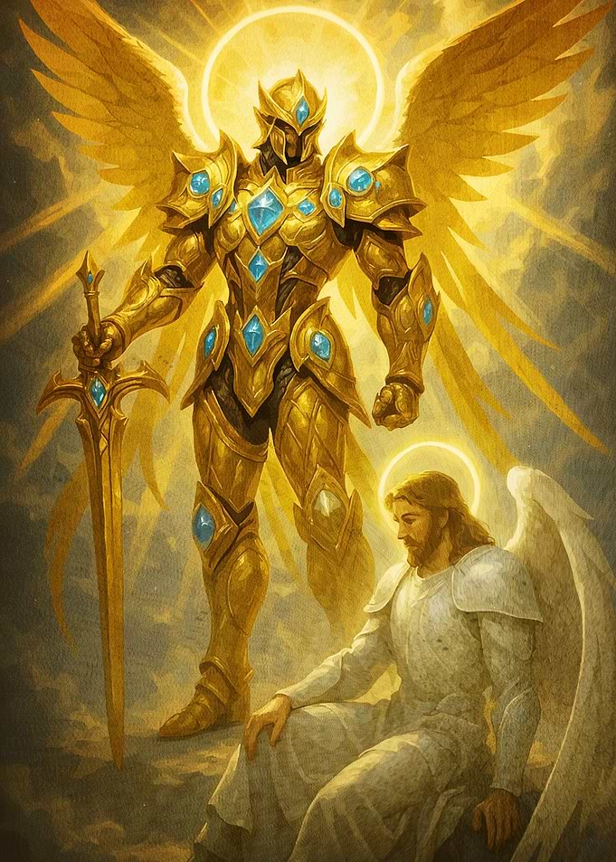 Golden Angel Angelic Figure