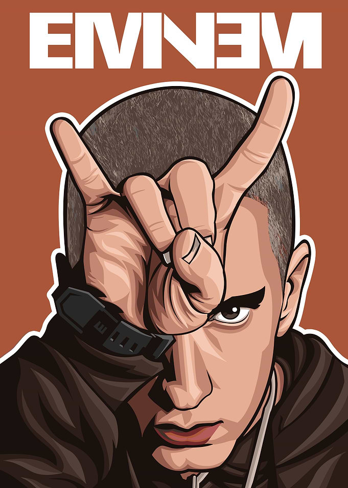 Eminem Cartoon Portrait