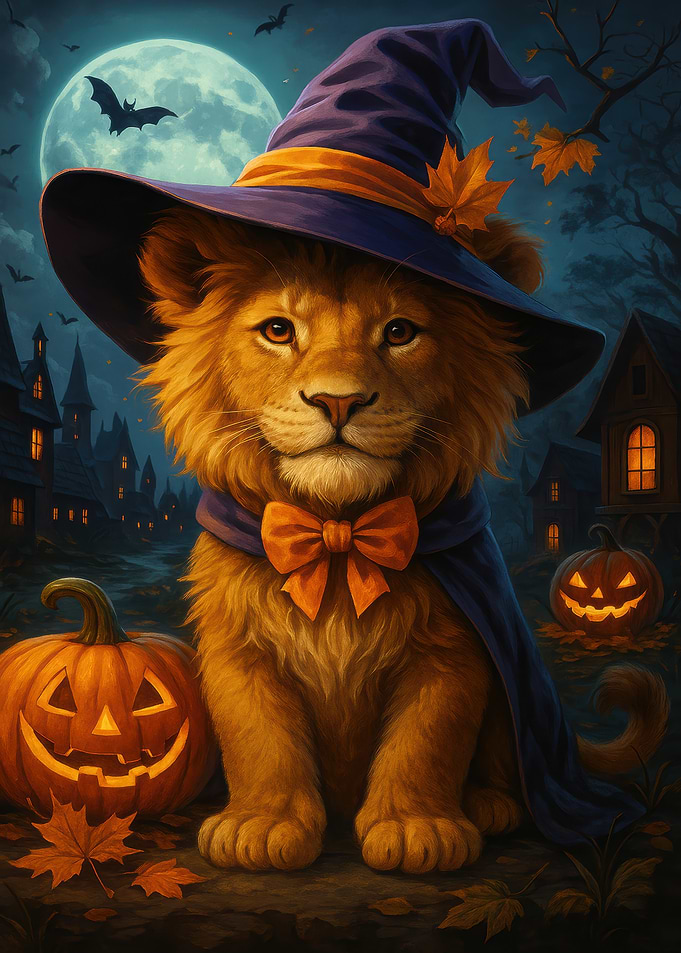Lion Cub Halloween Witch Costume