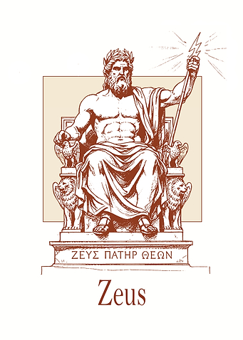 Sketch of a Statue Zeus