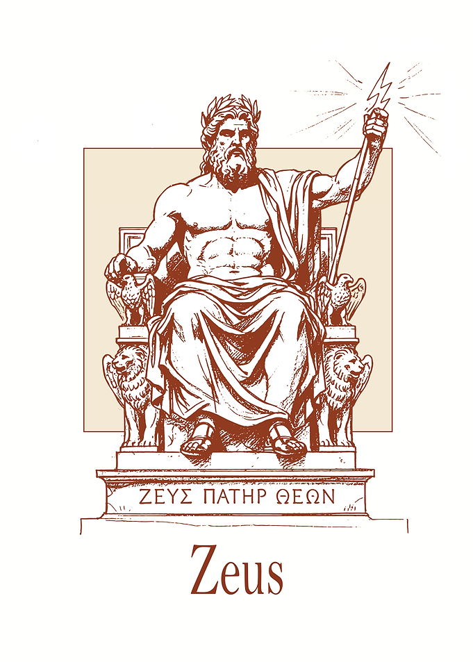 Sketch of a Statue Zeus