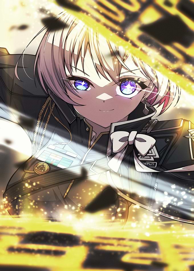 Anime Girl with Glowing Eyes