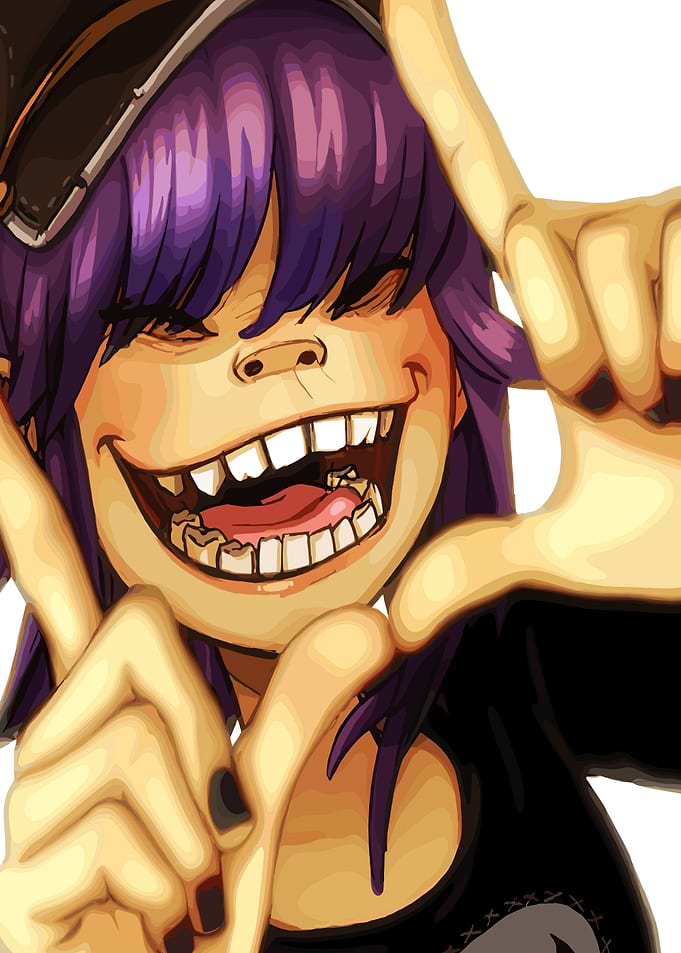 Gorillaz Noodle Character Portrait