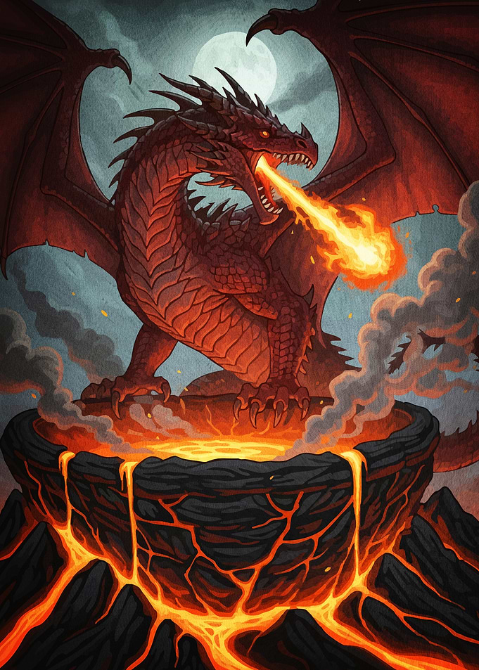 Dragon Fire Breath Lava