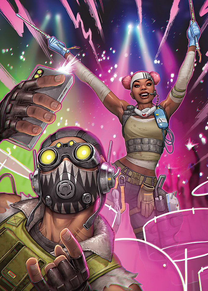 Apex Legends Lifeline and Octane Selfie