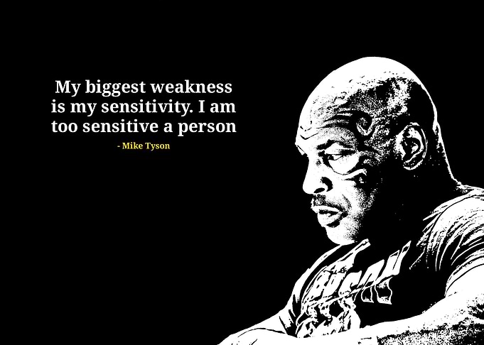 Mike Tyson Quote Black and White
