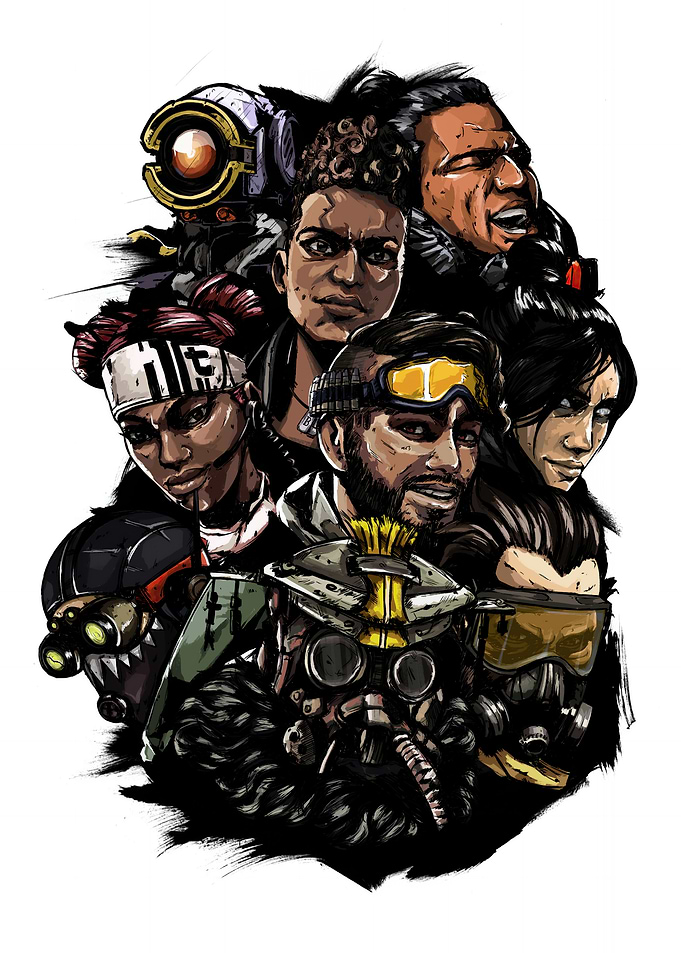 Apex Legends Character Group Illustration