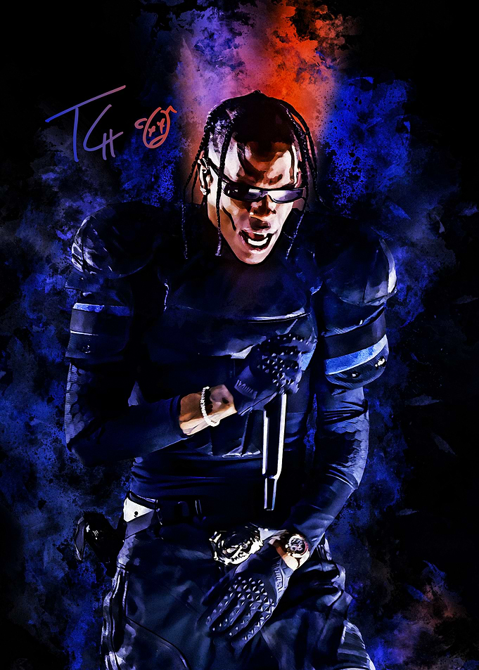 Travis Scott Digital Art Portrait