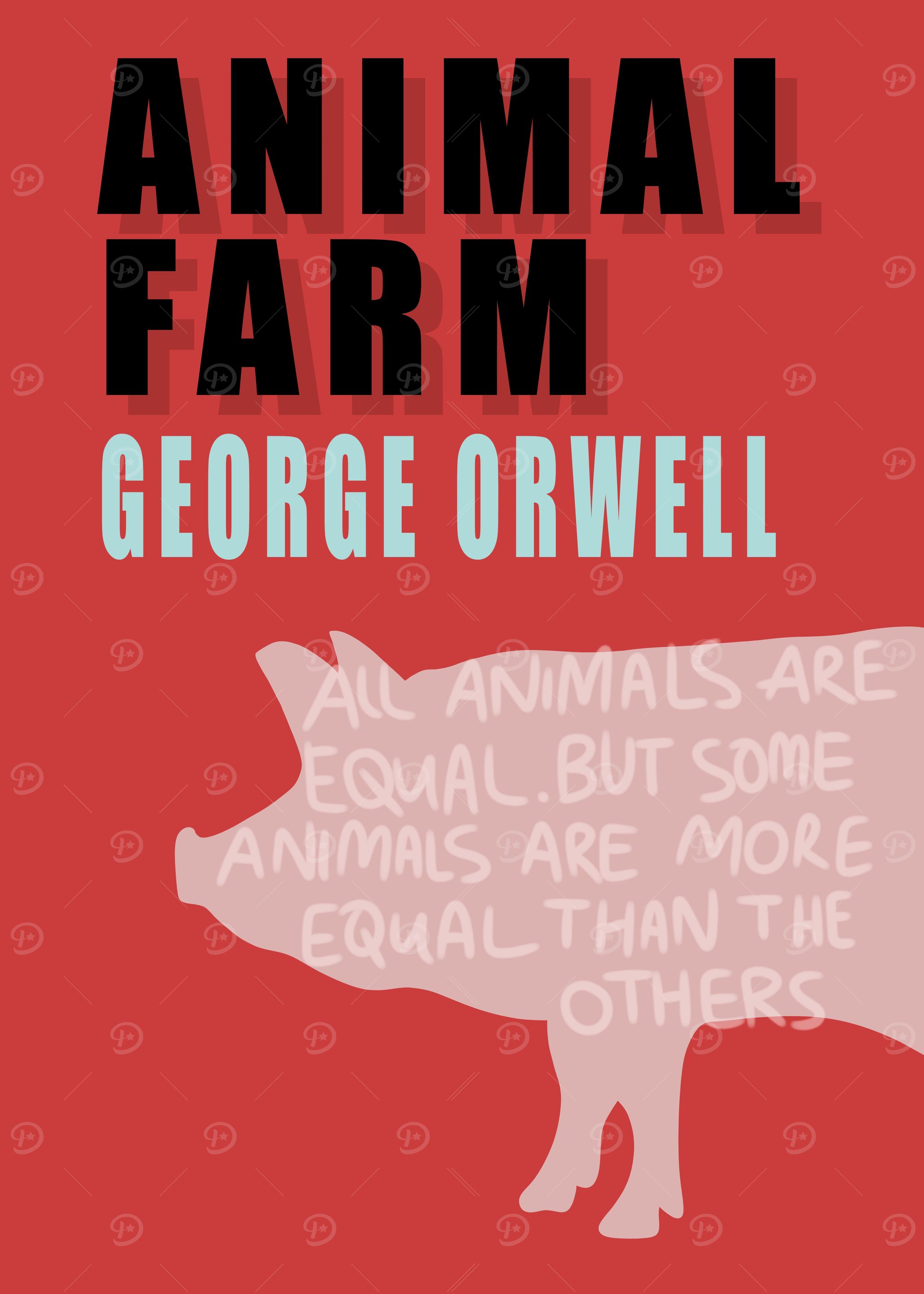 Animal Farm Book Cover Illustration