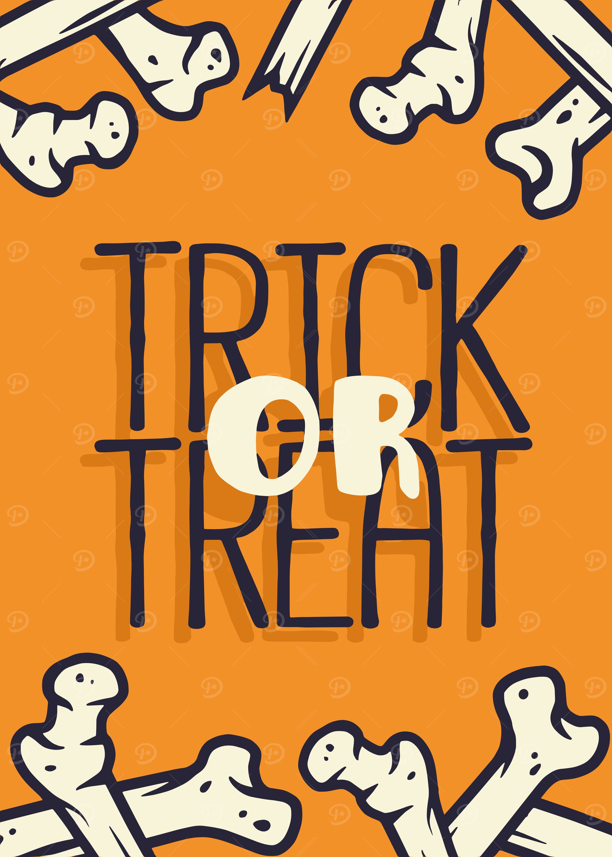 Trick or Treat Halloween Illustration