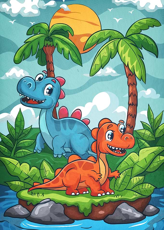 Dinosaurs Tropical Island