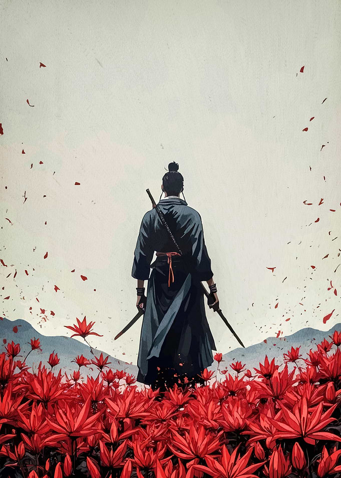 Samurai Red Lily Field